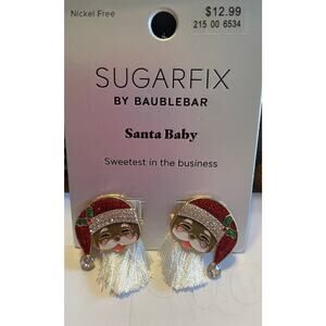 NWT Sugarfix “Santa Baby” Santa Post Earrings
Nickel free